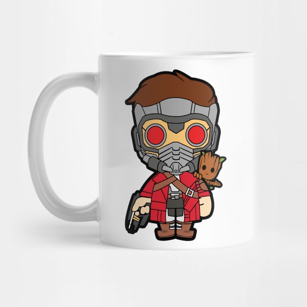 Starlord Groot Chibi by untitleddada